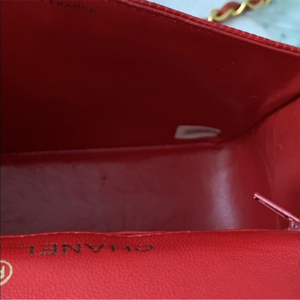 RARE Chanel Red Lizard square mini collectible - Picture 9 of 16